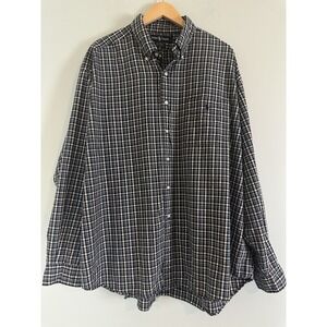 Vintage Ralph Lauren Big Shirt XXL Plaid Button Down Long Sleeve Cotton Preppy